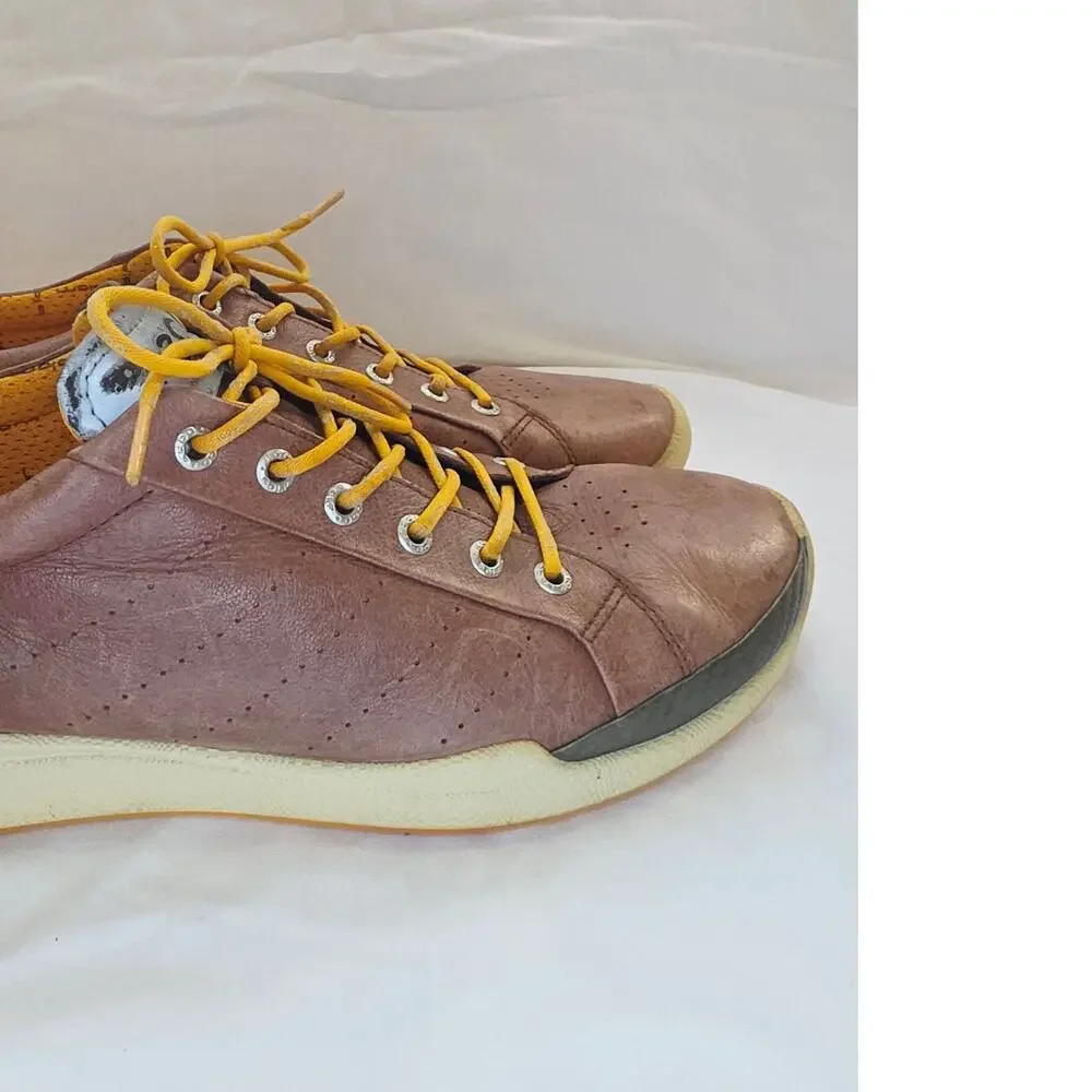 ECCO Biom Hybrid Golf Shoes Mens EU 44/ 10-10.5 Brown  Leather Spikeless Lace Up